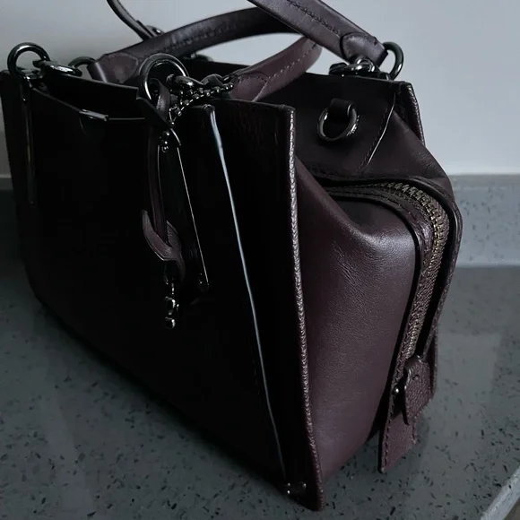 Coach Dreamer Dark Purple Satchel - Picture 3 of 11